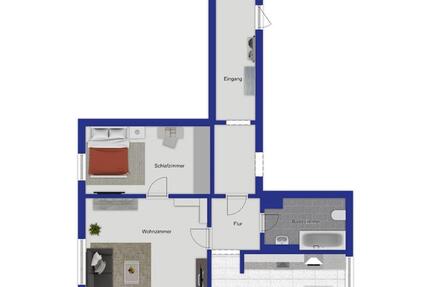 Wohnung Apolda - 2 Zimmer, 56 m&sup2;, 420&euro; | Angebot:25916926