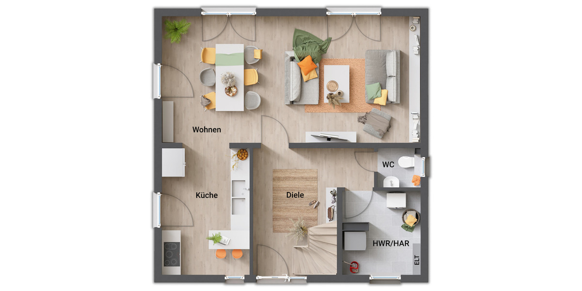 Einfamilienhaus Walschleben - 4 Zimmer, 129 m&sup2;, 272.490&euro; | Angebot:25691561