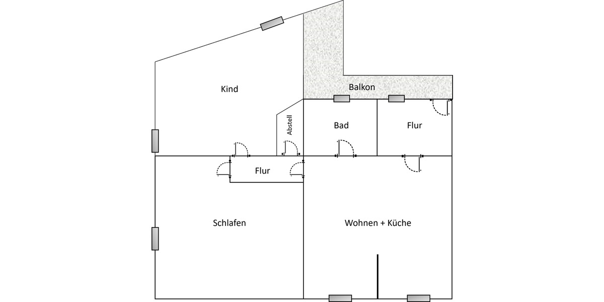 Etagenwohnung Apolda - 3 Zimmer, 79 m&sup2;, 720&euro; | Angebot:25805241