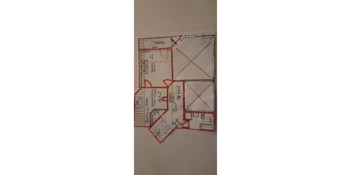 Etagenwohnung Bucha - 2 Zimmer, 60 m&sup2;, 900&euro; | Angebot:25792966