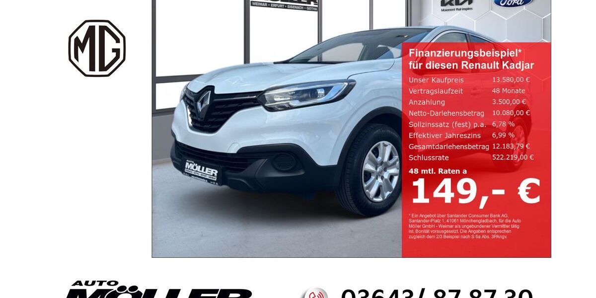 Renault Kadjar 45.000 km 13.580 &euro; Weimar 99425