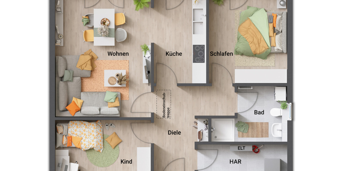 Bungalow Tunzenhausen Tunzenhausen - 3 Zimmer, 77 m&sup2;, 288.150&euro; | Angebot:25822610