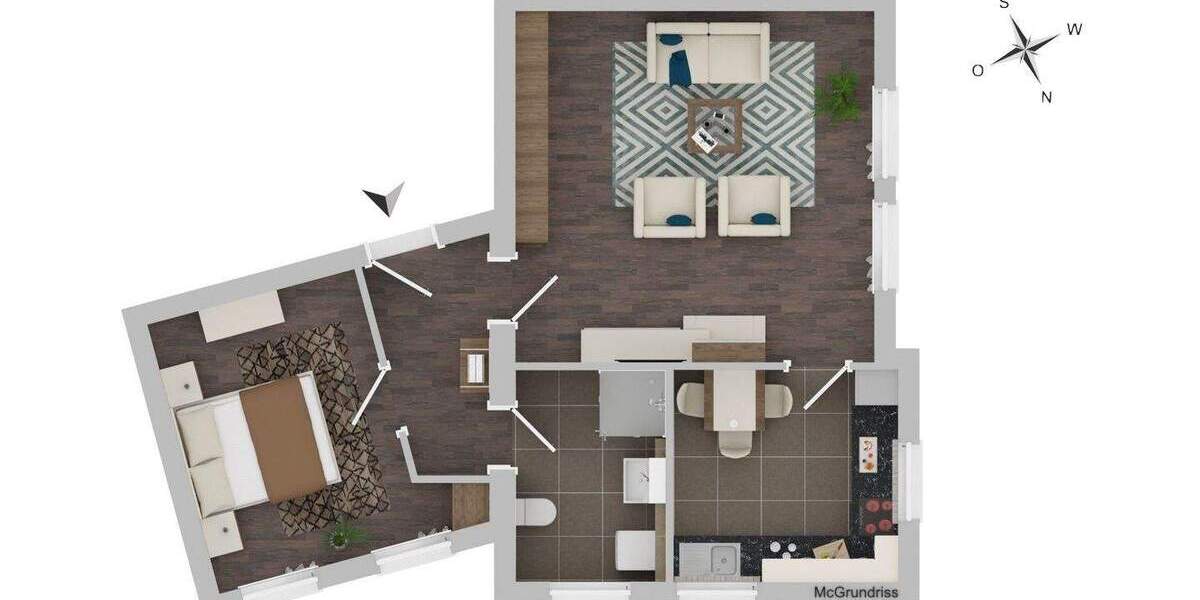 Etagenwohnung Erfurt Brühlervorstadt - 2 Zimmer, 54 m&sup2;, 155.000&euro; | Angebot:25705916