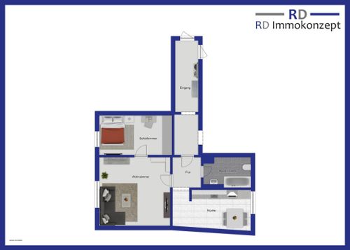 Etagenwohnung Apolda - 2 Zimmer, 56 m&sup2;, 420&euro; | Angebot:25916926
