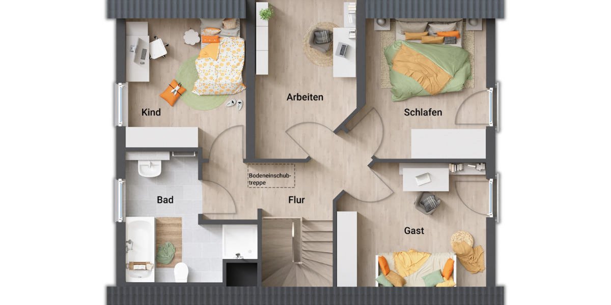 Einfamilienhaus Schloßvippach - 5 Zimmer, 134 m&sup2;, 272.380&euro; | Angebot:25700351