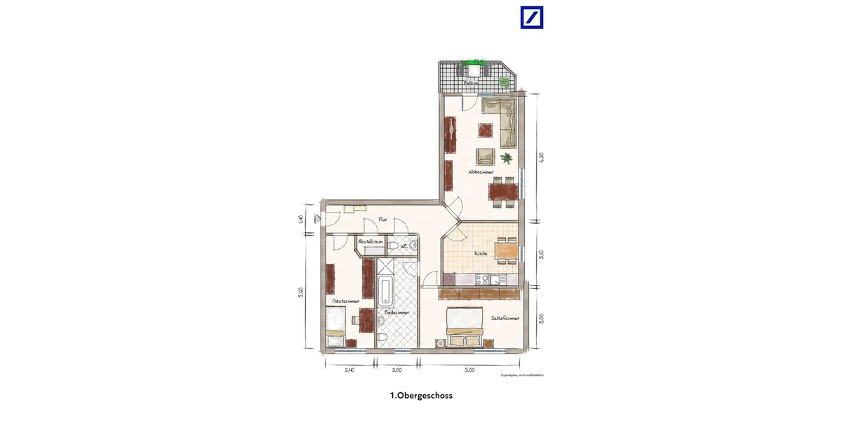 Etagenwohnung Apolda - 3 Zimmer, 86 m&sup2;, 179.000&euro; | Angebot:25686058