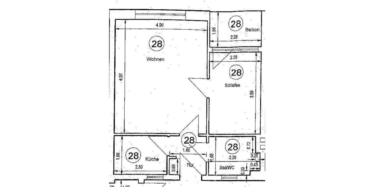 Etagenwohnung Erfurt Krämpfervorstadt - 2 Zimmer, 41 m&sup2;, 99.500&euro; | Angebot:25998344