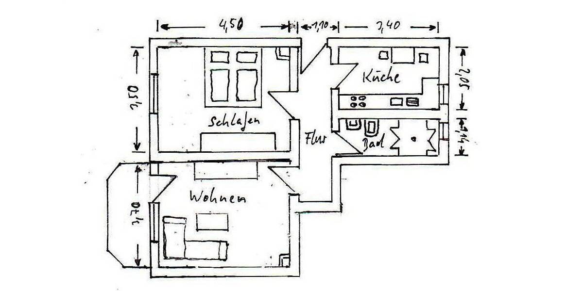 Etagenwohnung Eckartsberga - 2 Zimmer, 50 m&sup2;, 49.000&euro; | Angebot:25678565