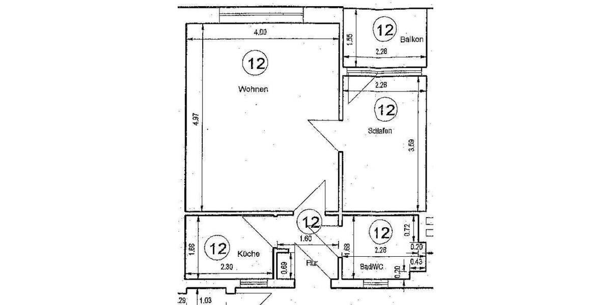 Etagenwohnung Erfurt Krämpfervorstadt - 2 Zimmer, 41 m&sup2;, 99.500&euro; | Angebot:25836180