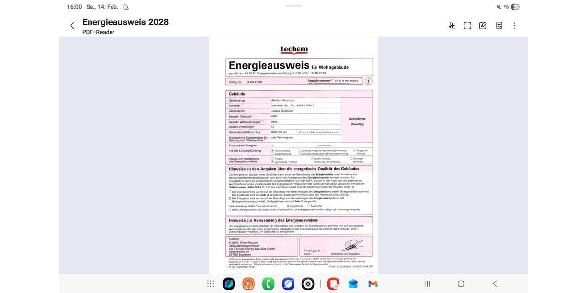 Dachgeschoßwohnung Erfurt Gispersleben - 2 Zimmer, 60 m&sup2;, 660&euro; | Angebot:25956352