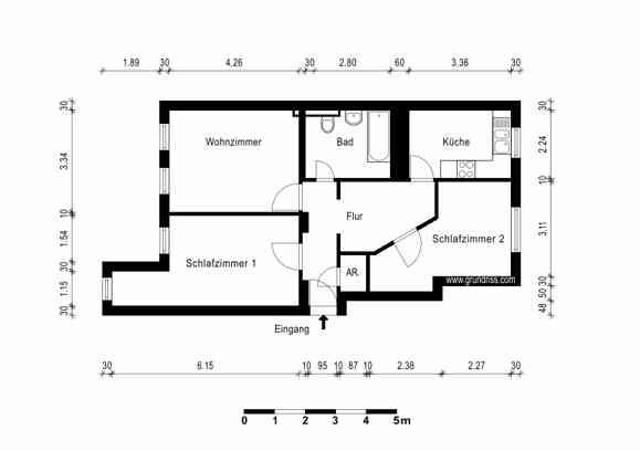 Erdgeschoßwohnung Erfurt Johannesvorstadt - 2.5 Zimmer, 65 m&sup2;, 638&euro; | Angebot:25899238