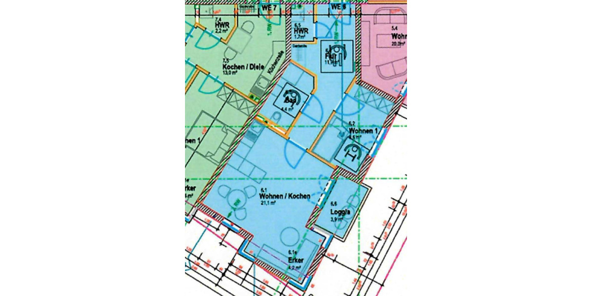 Etagenwohnung Jena Lobeda-Altstadt - 1.5 Zimmer, 55 m&sup2;, 940&euro; | Angebot:25361965