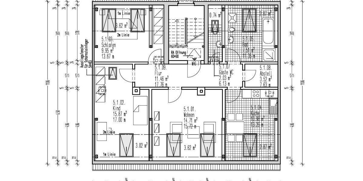 Dachgeschoßwohnung Erfurt Johannesvorstadt - 3 Zimmer, 88 m&sup2;, 820&euro; | Angebot:26687836