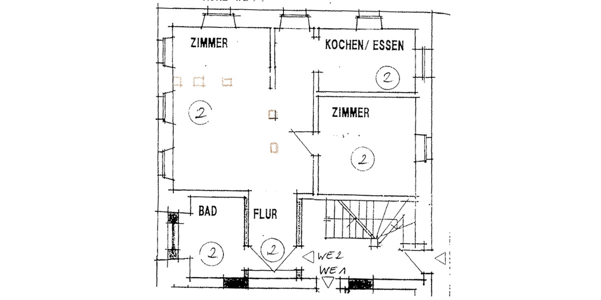Etagenwohnung Kapellendorf - 2 Zimmer, 60 m&sup2;, 572&euro; | Angebot:25727749