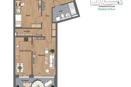 Wohnung Erfurt Johannesvorstadt - 3 Zimmer, 90 m&sup2;, 994&euro; | Angebot:26023202