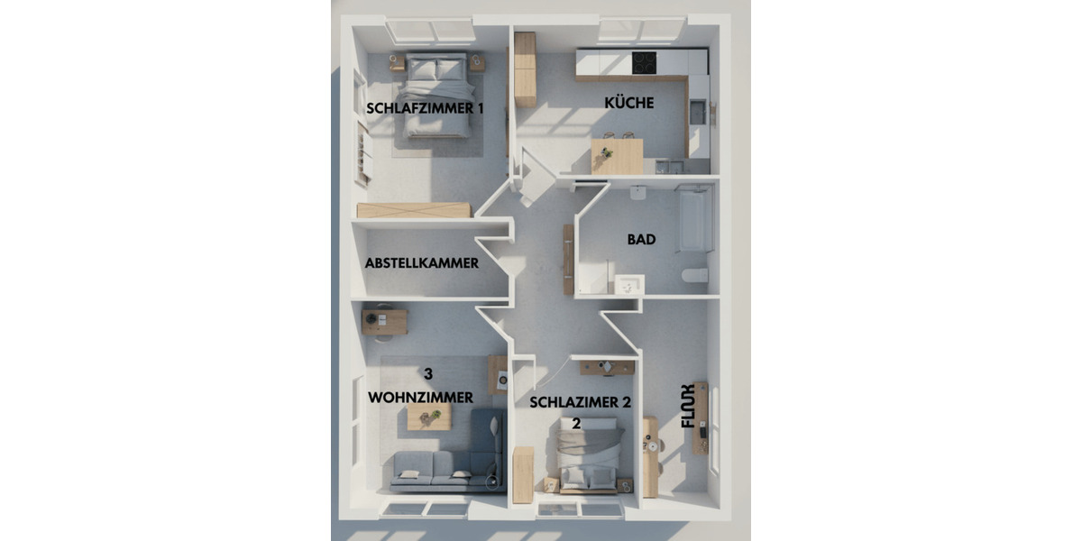Etagenwohnung Apolda - 3 Zimmer, 92 m&sup2;, 795&euro; | Angebot:26594984