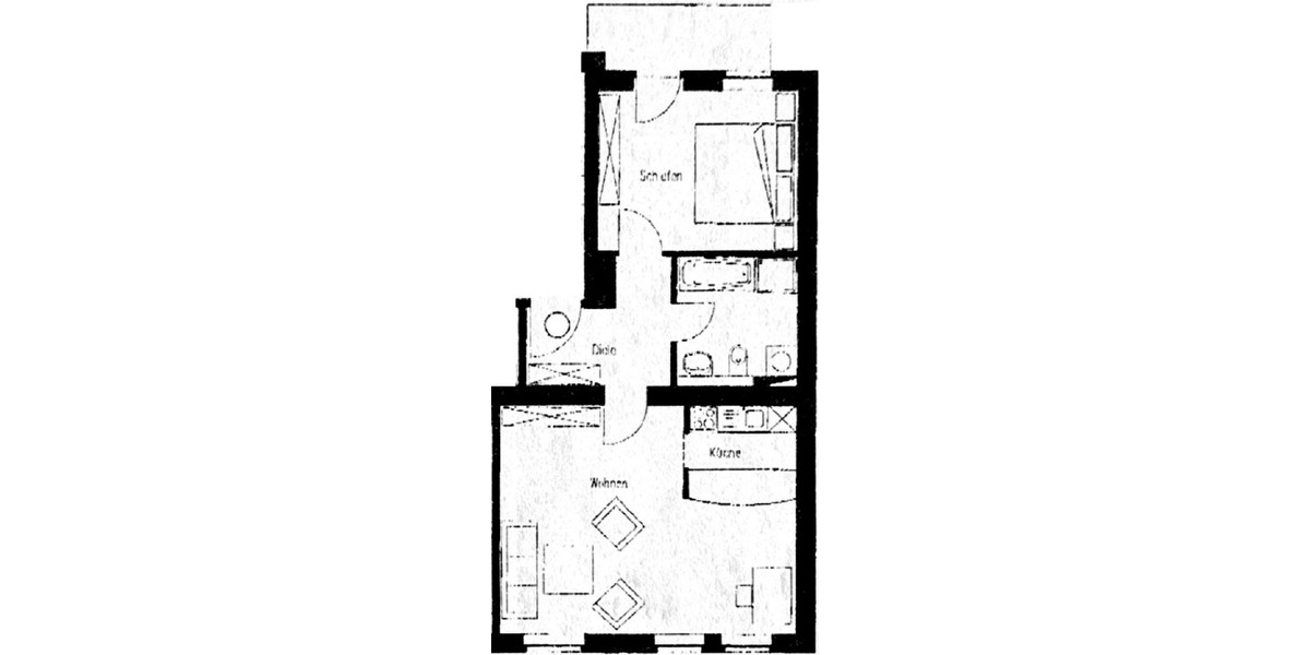 Etagenwohnung Erfurt Johannesvorstadt - 2 Zimmer, 128.000&euro; | Angebot:25896129