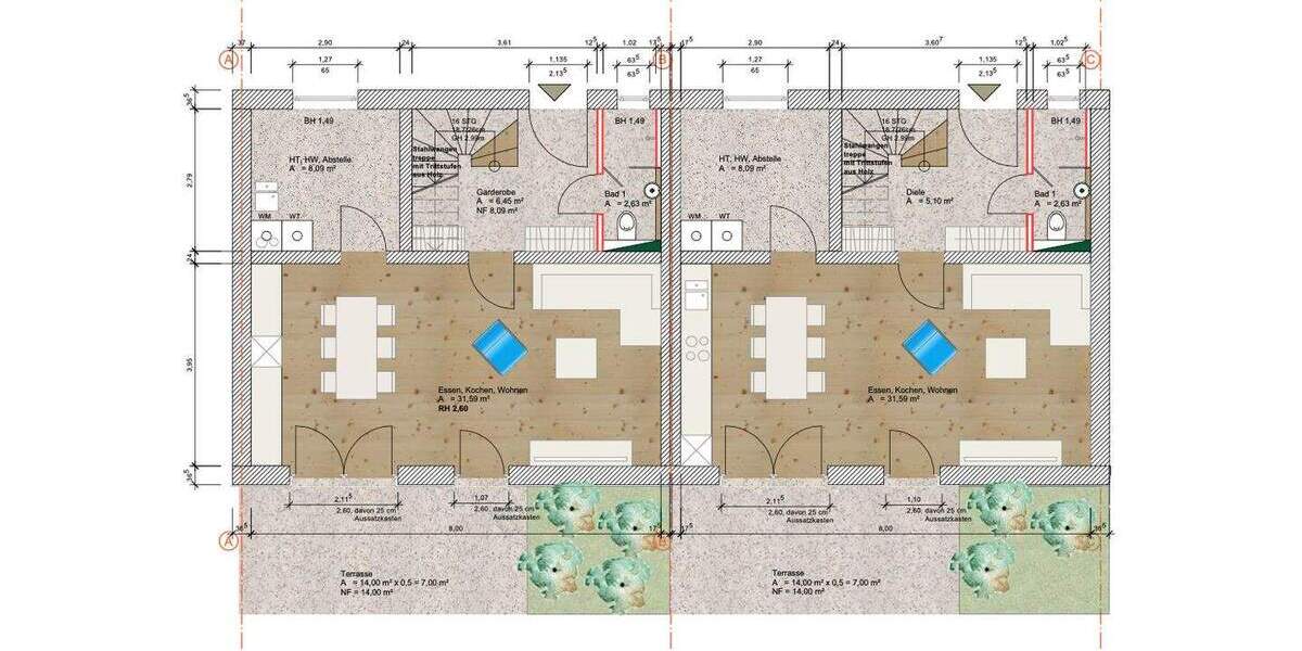 Doppelhaushälfte Erfurt Alach - 5 Zimmer, 126 m&sup2;, 499.000&euro; | Angebot:25775433