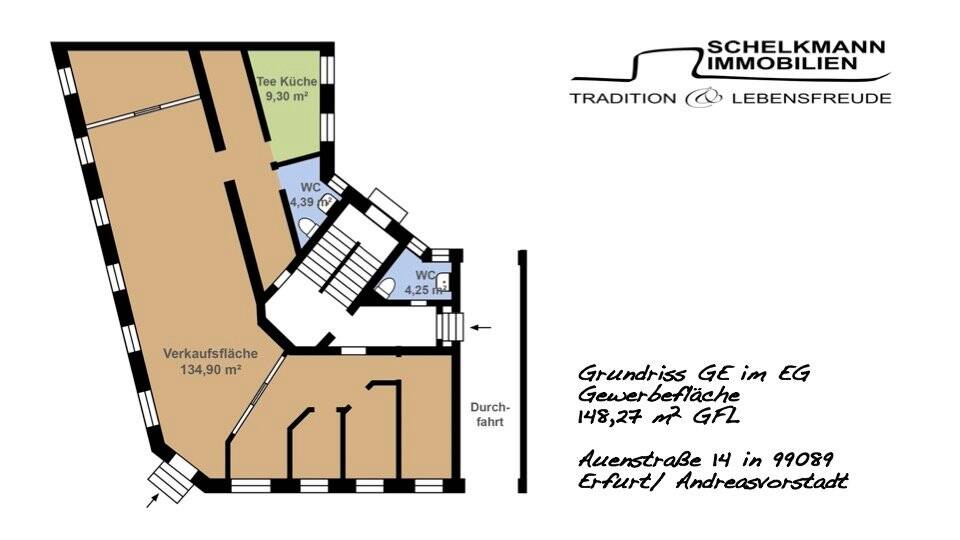 Gewerbeobjekt Erfurt Andreasvorstadt - 5 Zimmer, 370.000&euro; | Angebot:25663478
