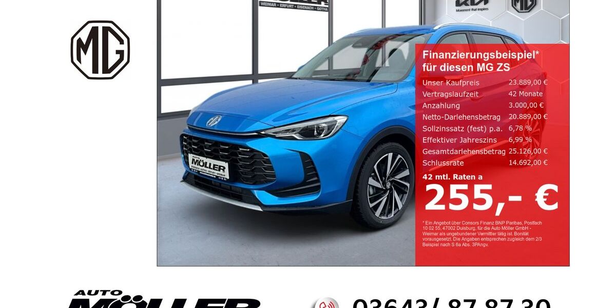 MG ZS 1.250 km 23.889 &euro; Weimar 99425