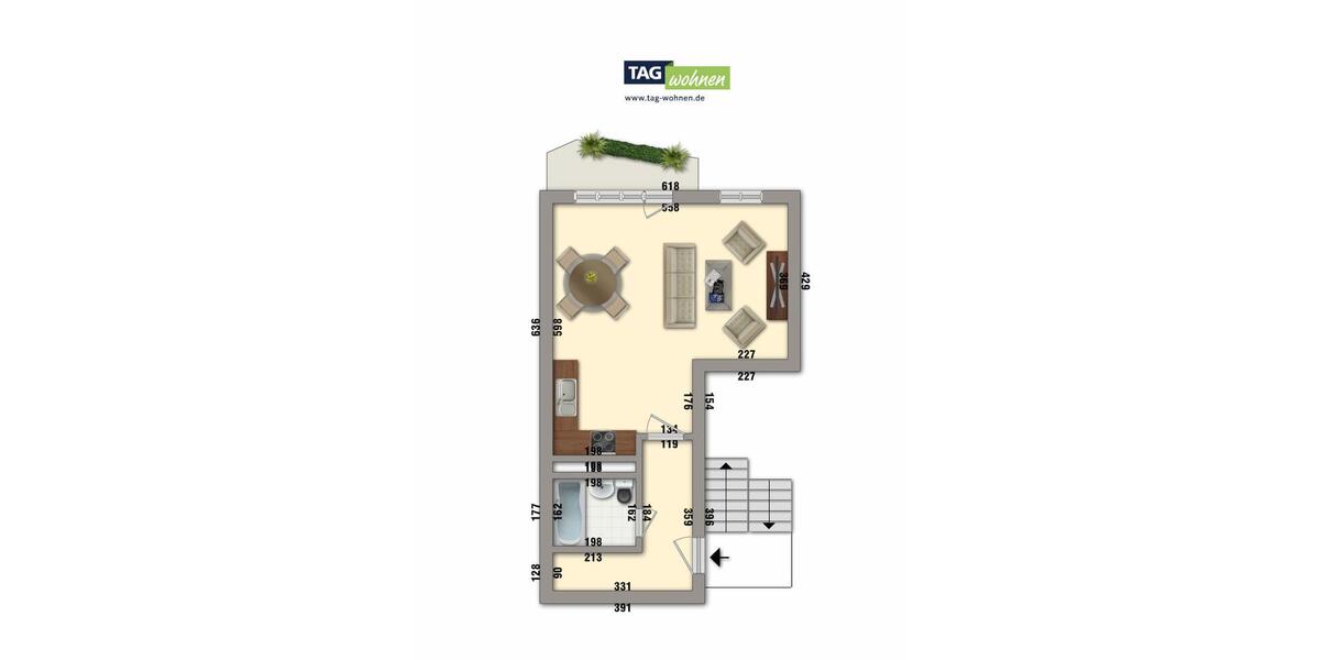Etagenwohnung Stadtilm - 1 Zimmer, 38 m&sup2;, 206&euro; | Angebot:26563035