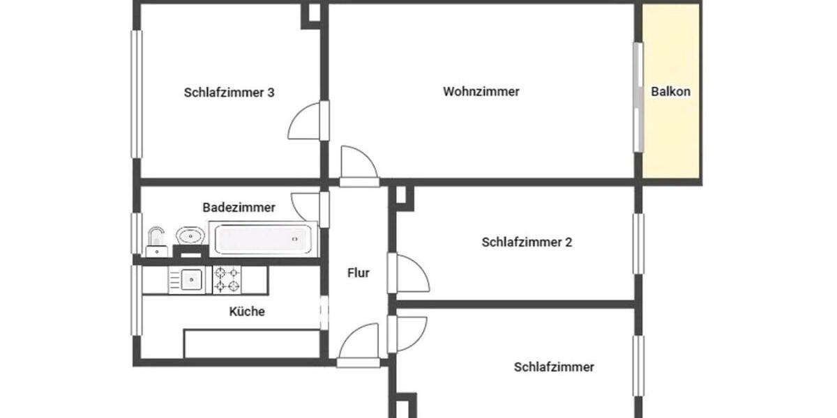 Hochparterre Bucha - 4 Zimmer, 70 m&sup2;, 775&euro; | Angebot:26511812