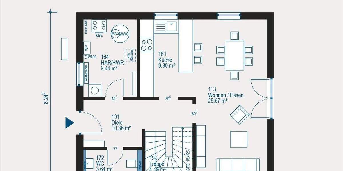 Einfamilienhaus Weimar Tröbsdorf - 3 Zimmer, 119 m&sup2;, 215.879&euro; | Angebot:25650044