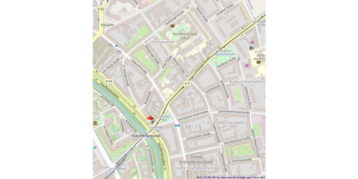 Etagenwohnung Erfurt Hohenwinden - 3 Zimmer, 68 m&sup2;, 640&euro; | Angebot:25663490