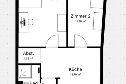 Wohnung Erfurt Johannesvorstadt - 2 Zimmer, 49 m&sup2;, 450&euro; | Angebot:26309466
